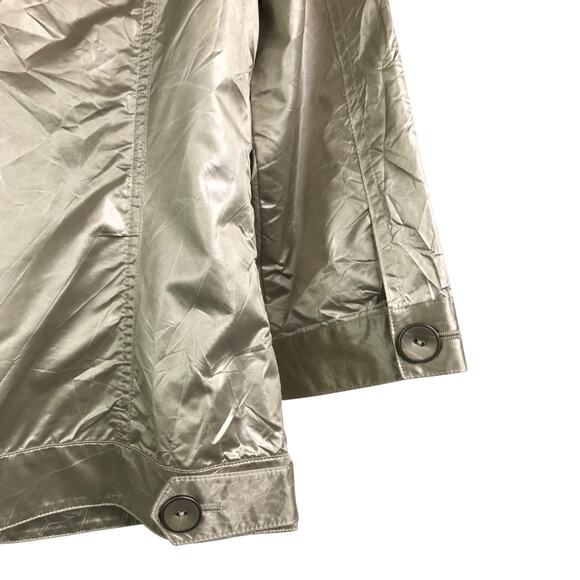 Chico's Jacket Womens Size 0 Gold Button Down Trucker Style Elbow Length Sleeve - Picture 6 of 8